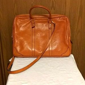 Barantani Made in Italy, Brown Leather Briefcase, Excellent Condition